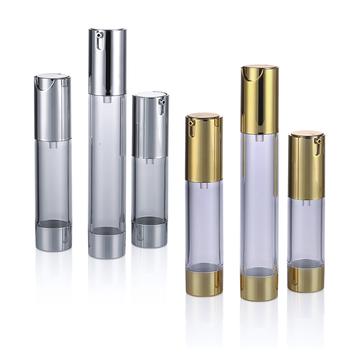 15ml 20ml 30ml leictreaphlátáil U-chruth buidéal folúis U-chruthach Cineál caidéil buidéal ceann buidéal aer gan aer L06