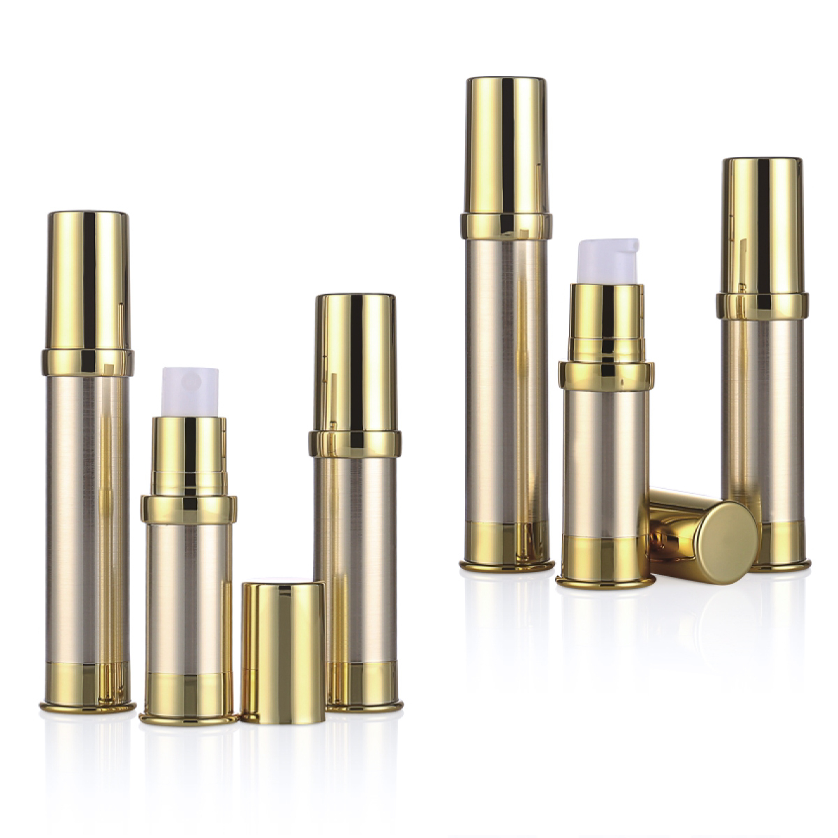 5ml 10ml 15ml buidéal plaisteach gan aer órga/ airgead ceardaíocht UV mion -lóis gan aer/ buidéal caidéil spraeála L10