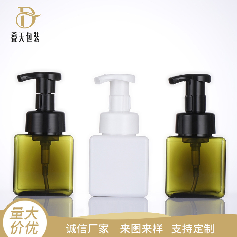 Preas buidéal plaisteach 100ml cearnach Preas -lámh buidéal buidéal buidéal foam fo -bhuidéalú fo -bhuidéalú fo -bhuidéalú